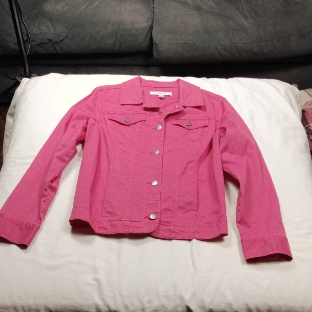 Croft & Barrow Womens Dark Salmon Colored Jacket Size Medium